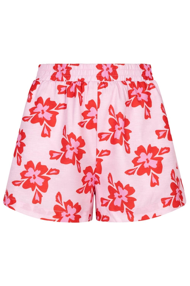 SHORT IVANA S HSS2526 RED FLOWER